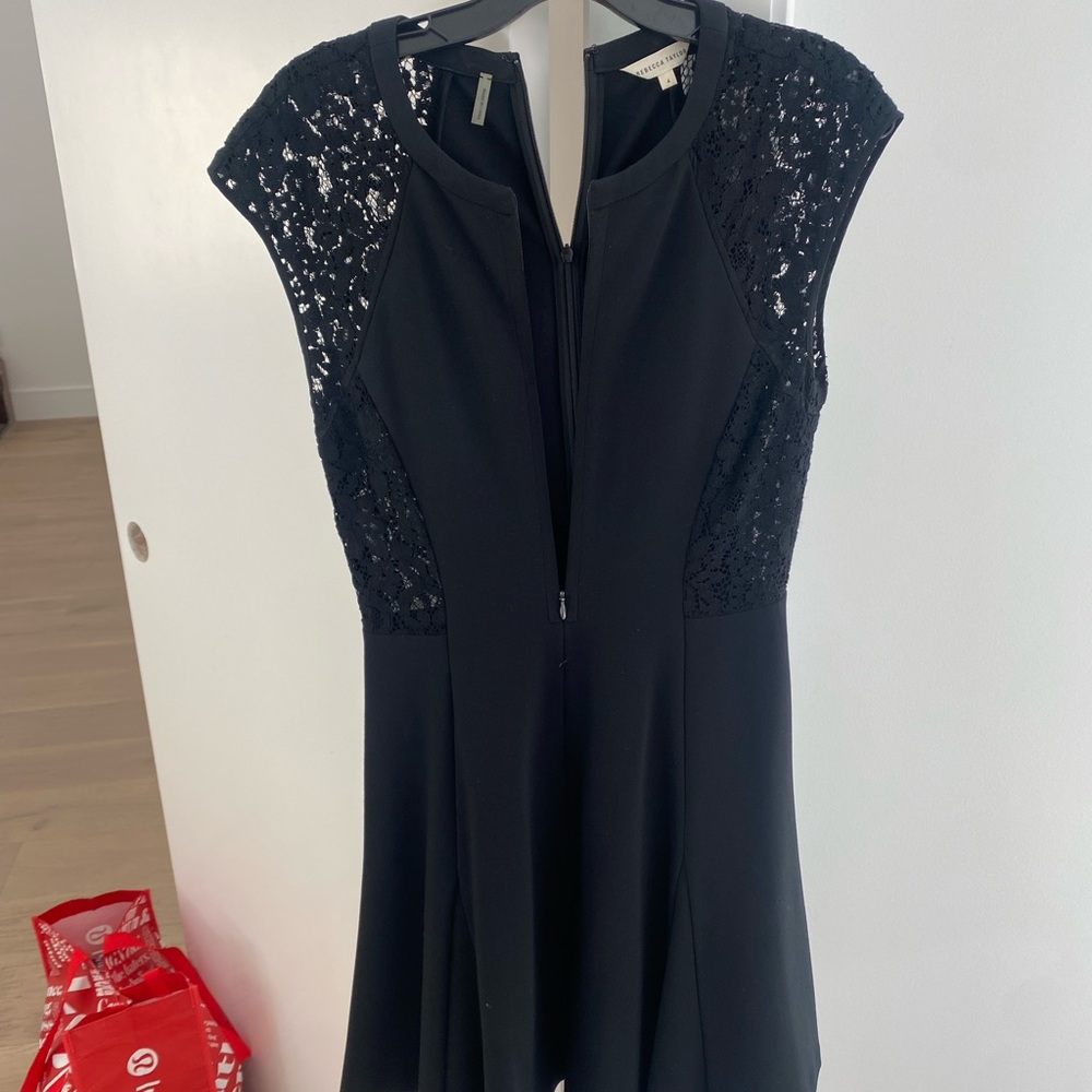 Rebecca Taylor Front Zipper Dress with Lace